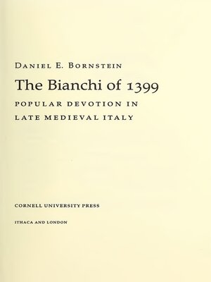 cover image of The Bianchi of 1399